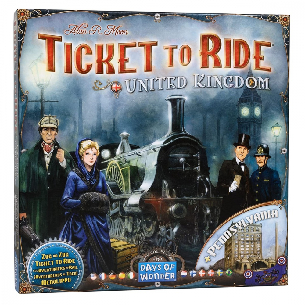 Joc de societate Ticket to Ride Map Collection UK/Pennsylvania,extensie,  limba engleza varsta 7-9 ani ,9-12 ani ,12-14 ani ,14-18 ani ,18+, Unisex [1]