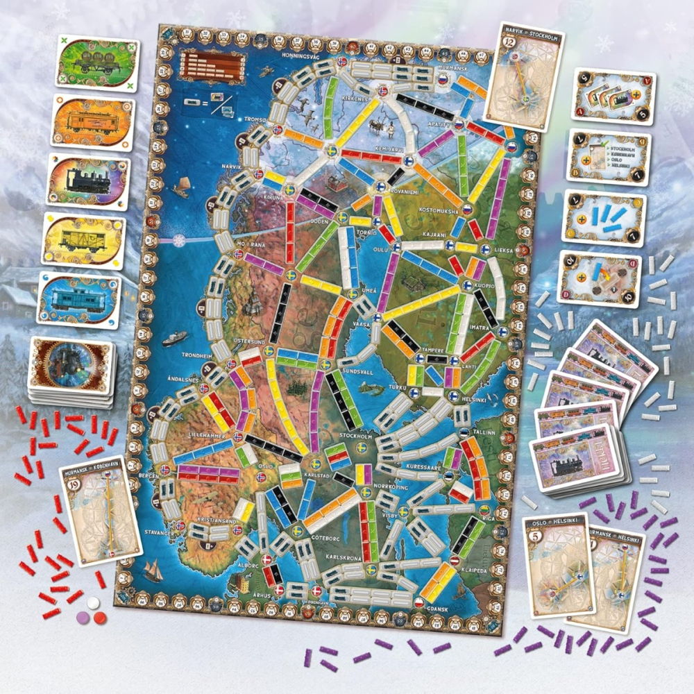Joc de societate Ticket to Ride Northern Lights, limba engleza copii varsta 8 ani + [3]