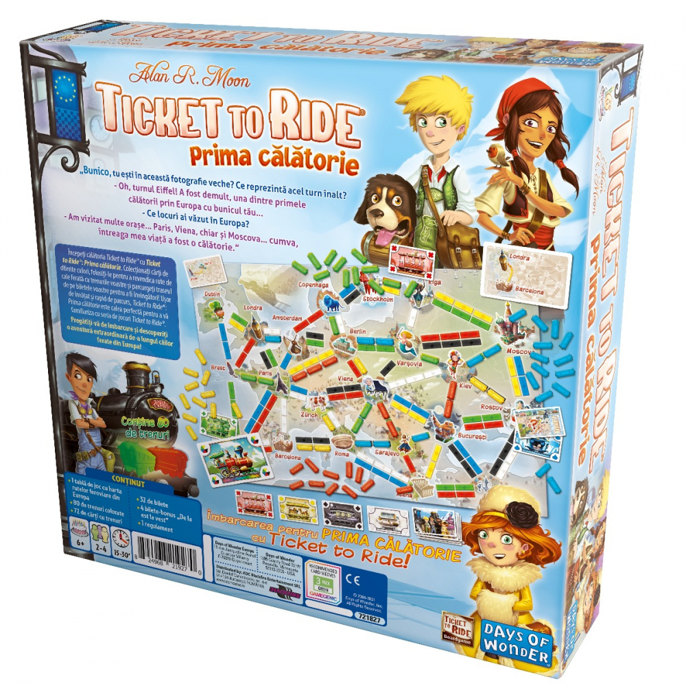 Joc de societate Ticket To Ride Prima Calatorie, limba romana varsta 6-9 ani ,9-12 ani ,12-14 ani, Unisex [2]