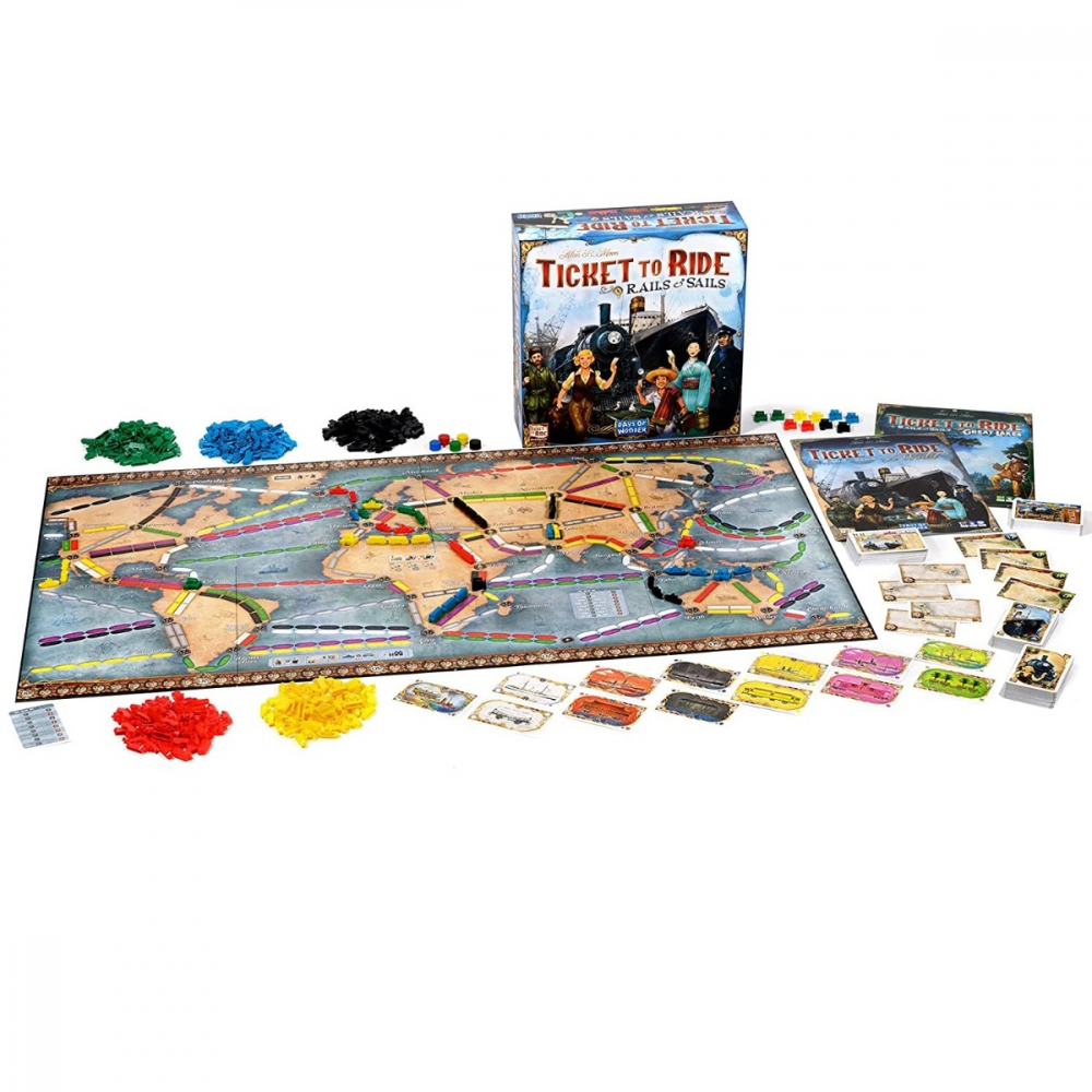 Joc de societate Ticket to Ride Rails & Sails, limba engleza varsta 7-9 ani ,9-12 ani ,12-14 ani ,14-18 ani ,18+, Unisex [2]