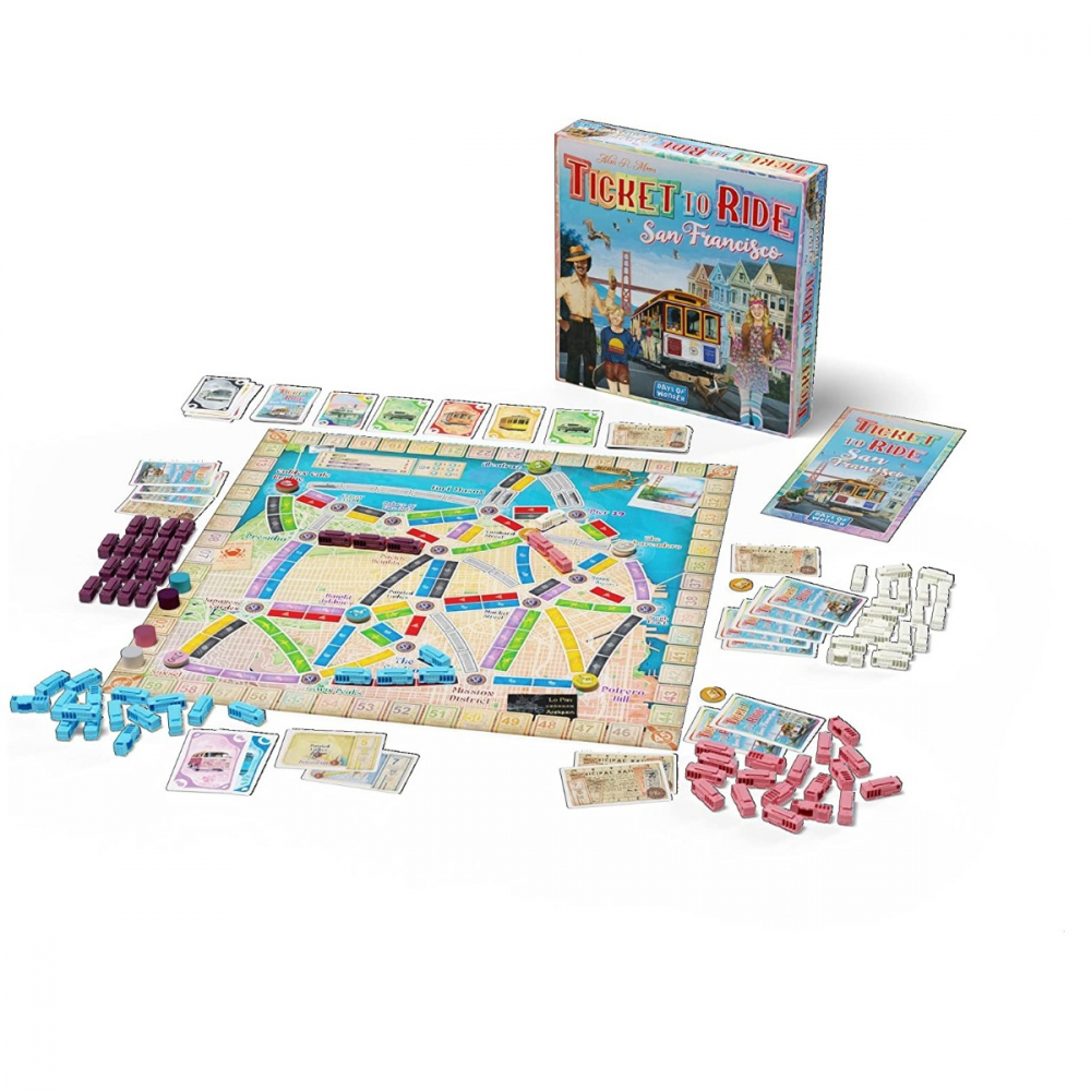 Joc de societate Ticket to Ride San Francisco, limba engleza varsta 7-9 ani ,9-12 ani ,12-14 ani ,14-18 ani ,18+, Unisex [3]