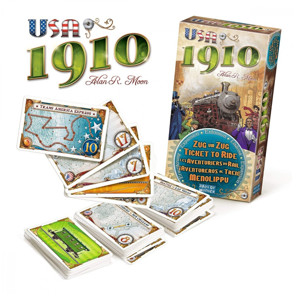 Joc de societate Ticket to Ride USA 1910, limba engleza varsta 7-9 ani ,9-12 ani ,12-14 ani ,14-18 ani ,18+, Unisex [2]
