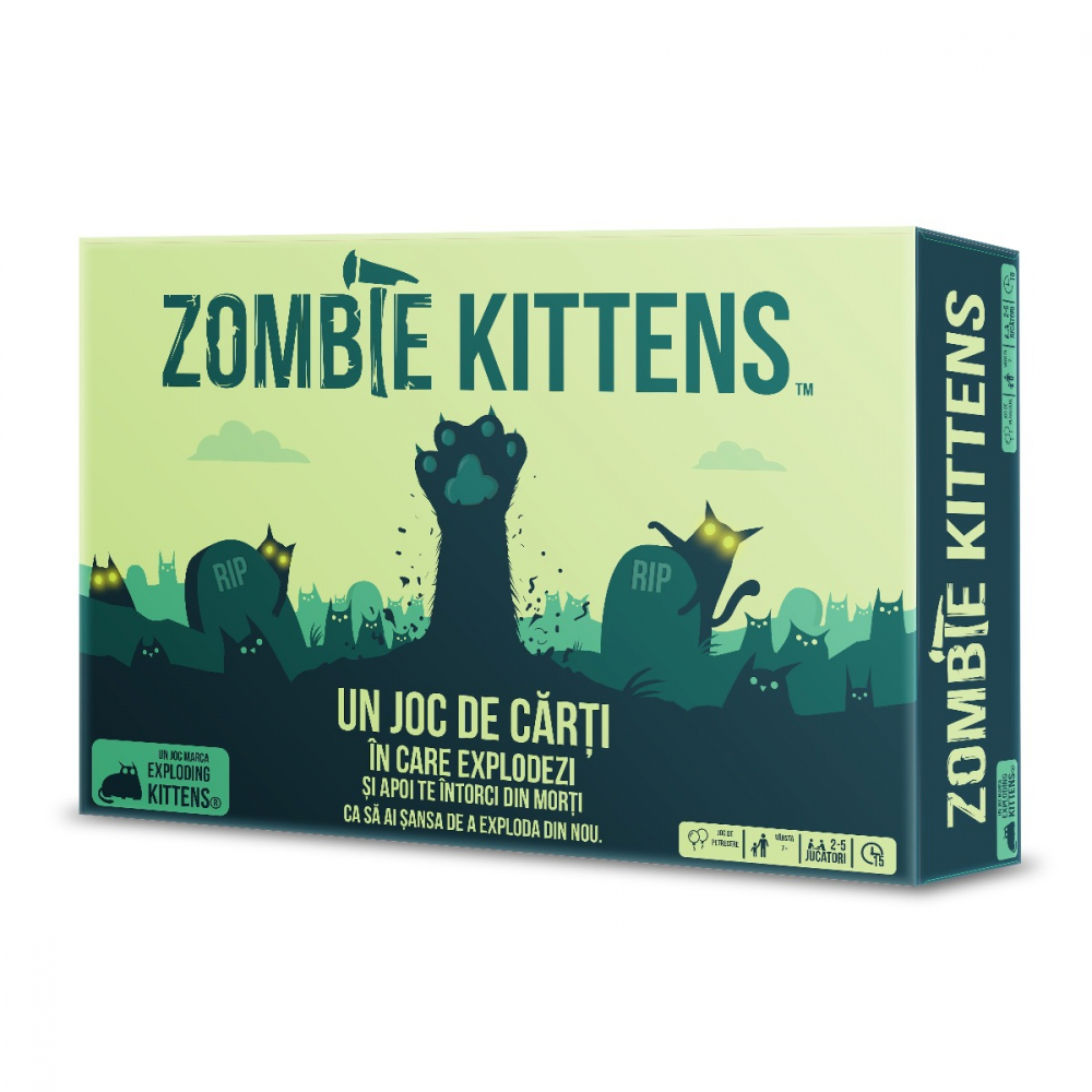 Joc de societate Zombie Kittens varsta 7-9 ani ,9-12 ani ,12-14 ani ,14-18 ani ,18+, Unisex [1]