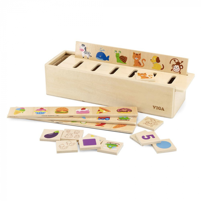Joc de sortare din lemn cu animale, Viga Toys, 2-5 ani [2]