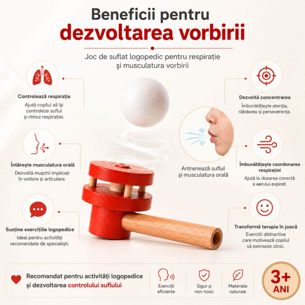 Joc de suflat logopedic copii | respiratie si musculatura vorbirii [2]