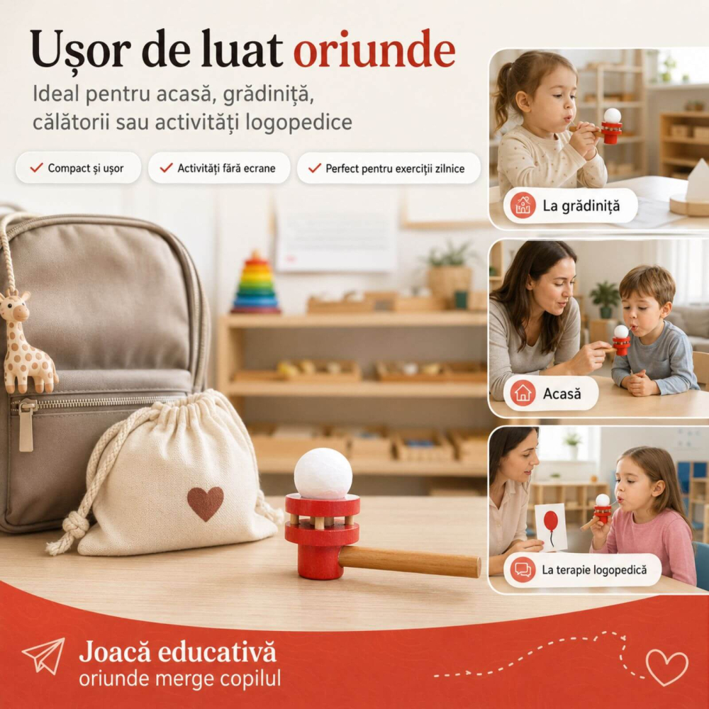 Joc de suflat logopedic copii | respiratie si musculatura vorbirii [7]