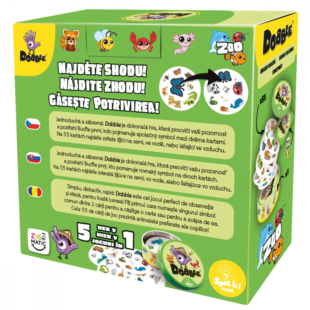 Joc Dobble Zoo, New Version varsta 5-7 ani ,7-9 ani, Unisex [2]