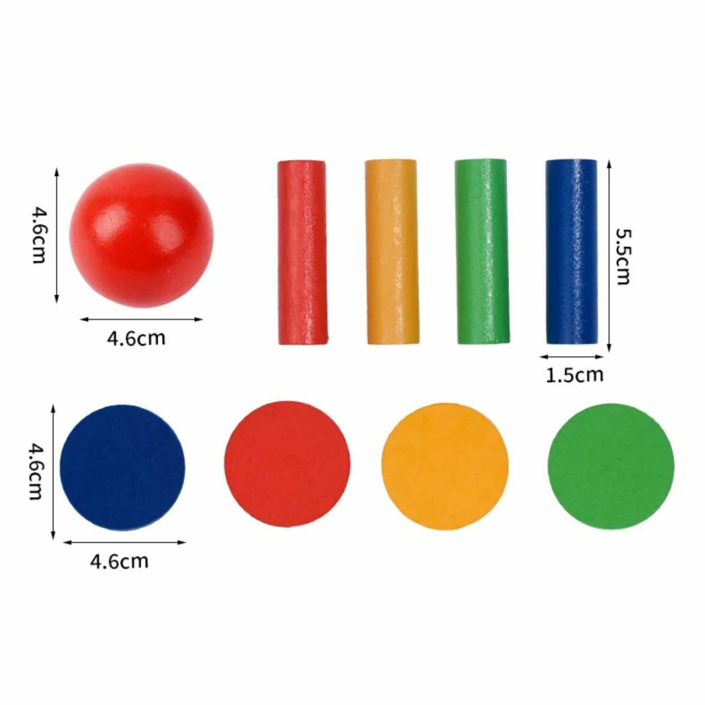 Joc Educativ Cutia Permanenta Montessori 4 in 1 | Sortare si Motricitate Lemn [9]