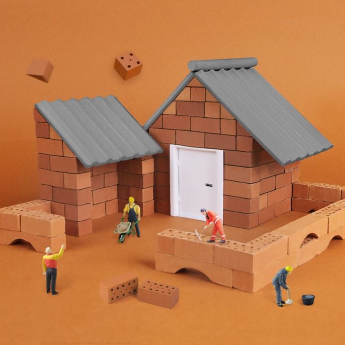 Joc constructie mini caramizi, 220 piese reutilizabile, joc STEAM⭐ Micostore.ro [5]