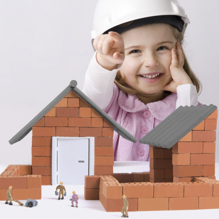 Joc constructie mini caramizi, 220 piese reutilizabile, joc STEAM⭐ Micostore.ro [2]