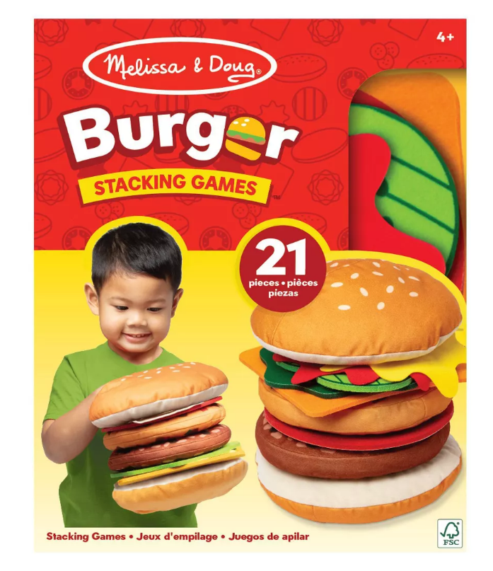 Joc educativ de stivuire si potrivire Burgerul gigant [1]