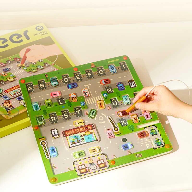 Joc educativ din lemn, magnetic, model parcare [6]