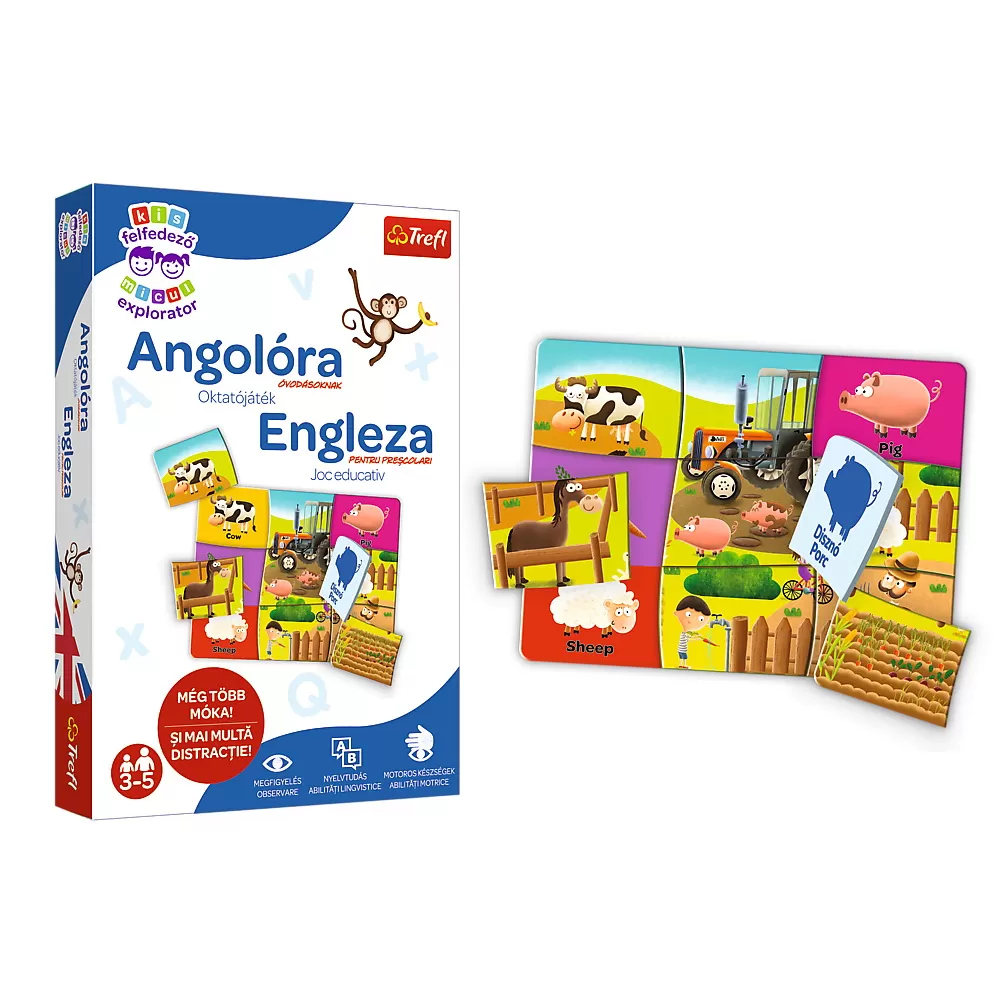 Joc educativ, Engleza pentru prescolari, Edupuzzle, 3 - 5 ani, varsta de la 3 ani la 6 ani [1]