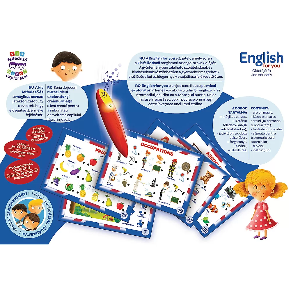 Joc educativ engleza pentru tine cu creion magic, varsta de la 4 ani la 8 ani [2]
