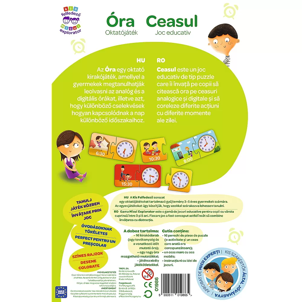 Invata ceasul micului explorator, Joc educativ, varsta de la 3 ani la 6 ani [3]