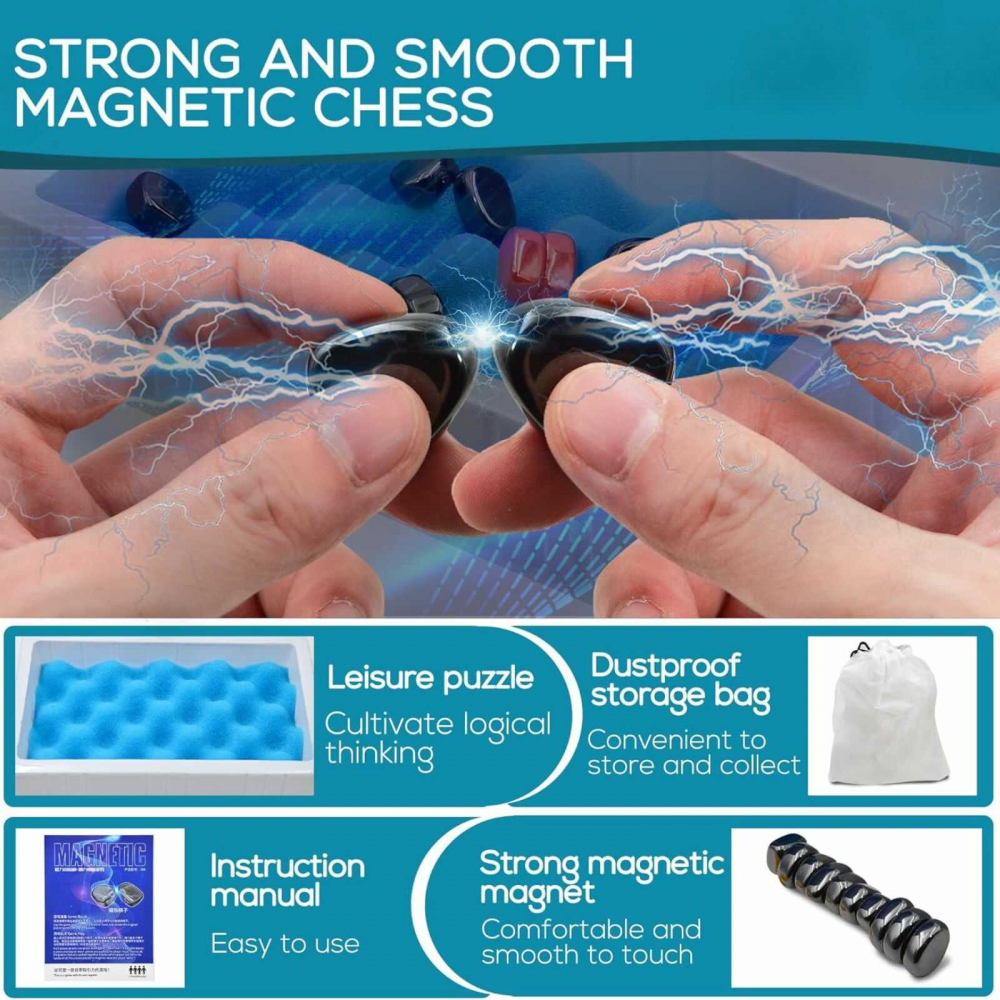 Joc Magnetism Tip Sah – Joc Inteligent cu Magneti – Strategie si Dexteritate [3]