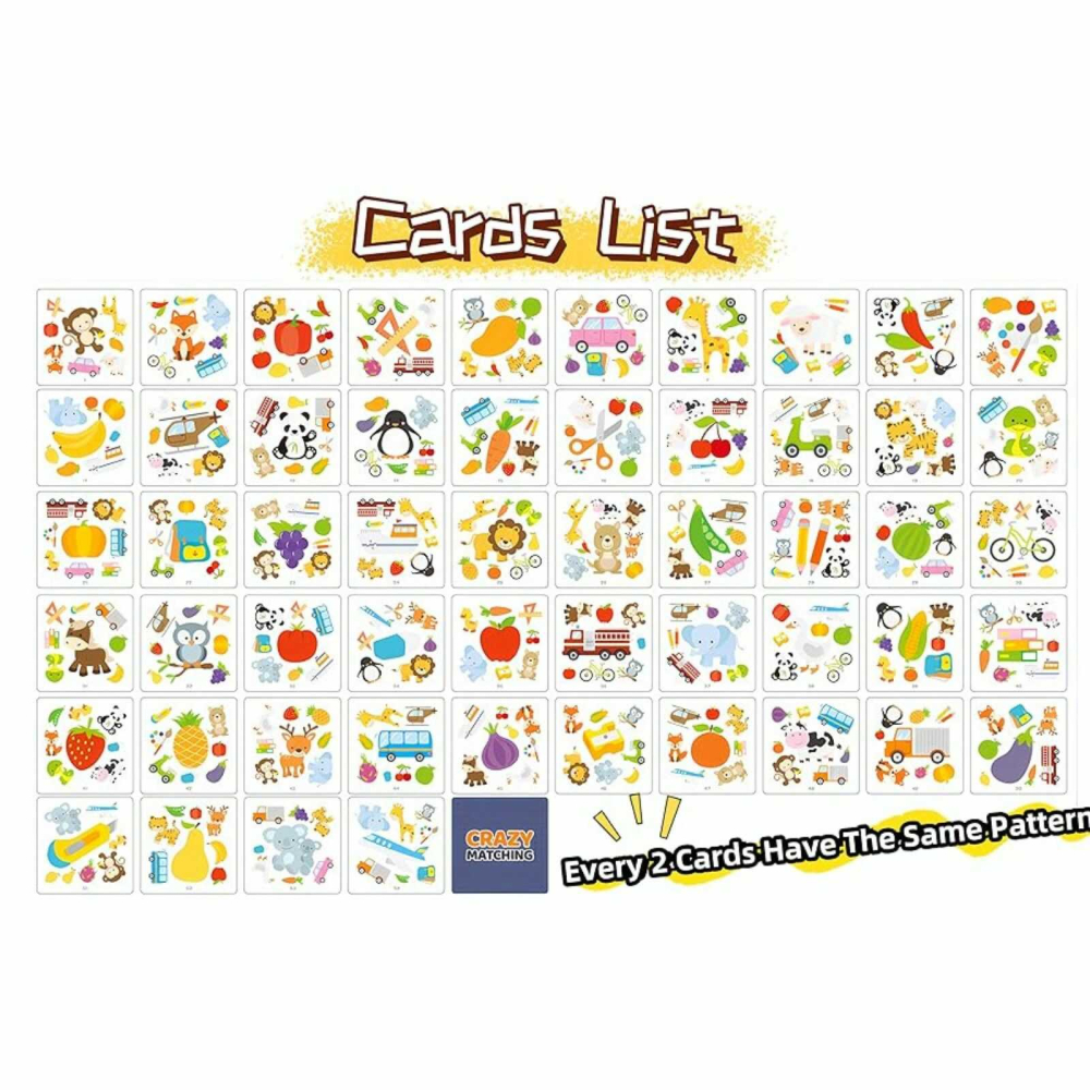 Joc de memorie copii, Gaseste Perechea, 54 carti cu clopotel [5]