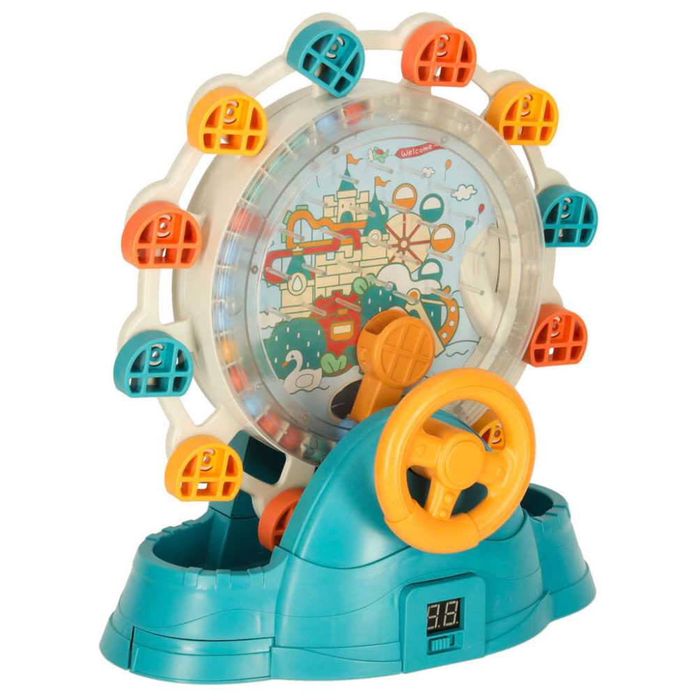 Joc interactiv 2 in 1, carusel cu volan pentru prinderea bilelor, Roata Norocului [3]