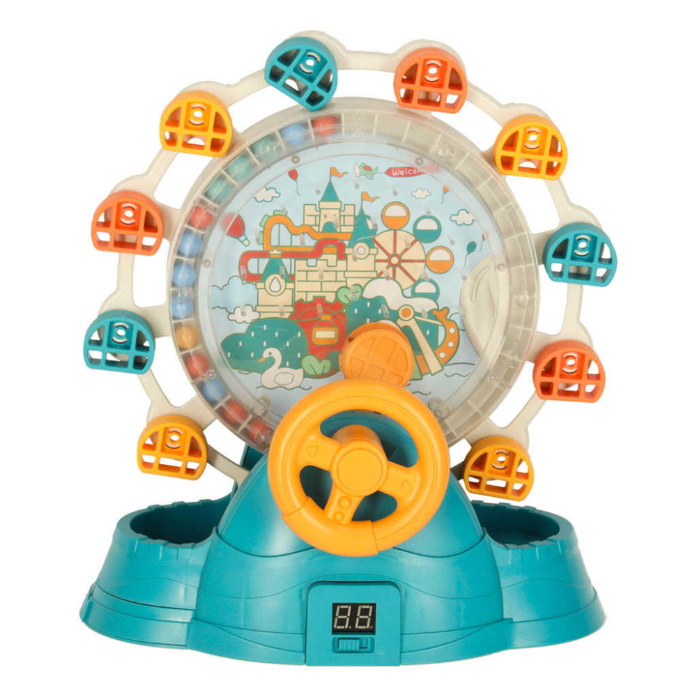 Joc interactiv 2 in 1, carusel cu volan pentru prinderea bilelor, Roata Norocului [2]