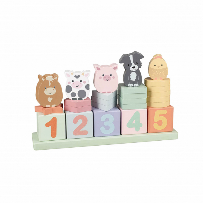 Joc de sortat, Invata sa numeri, cu animale de ferma, Orange Tree Toys, varsta 1 - 3 ani, Baiat, Fata [4]