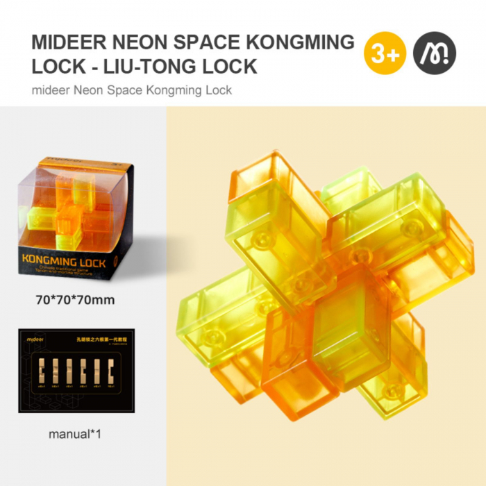 Joc Kongming Lock pentru antrenarea creierului si a rabdarii, Liu-Tong Lock, brain twister [3]