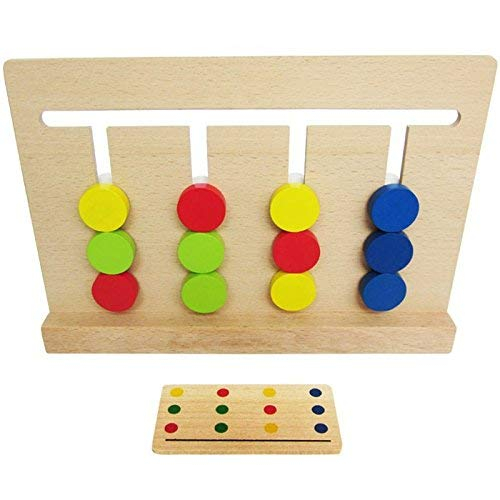 Joc lemn Labirint asociere Culori Montessori. [2]