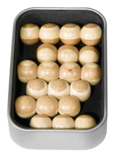 Joc logic IQ din lemn bambus Pyramid, cutie metal, varsta 6 - 9, 9+ ani,  [2]
