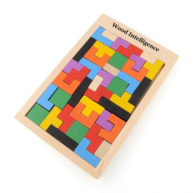 Tetris joc din lemn de strategie si logica pentru copii. [4]
