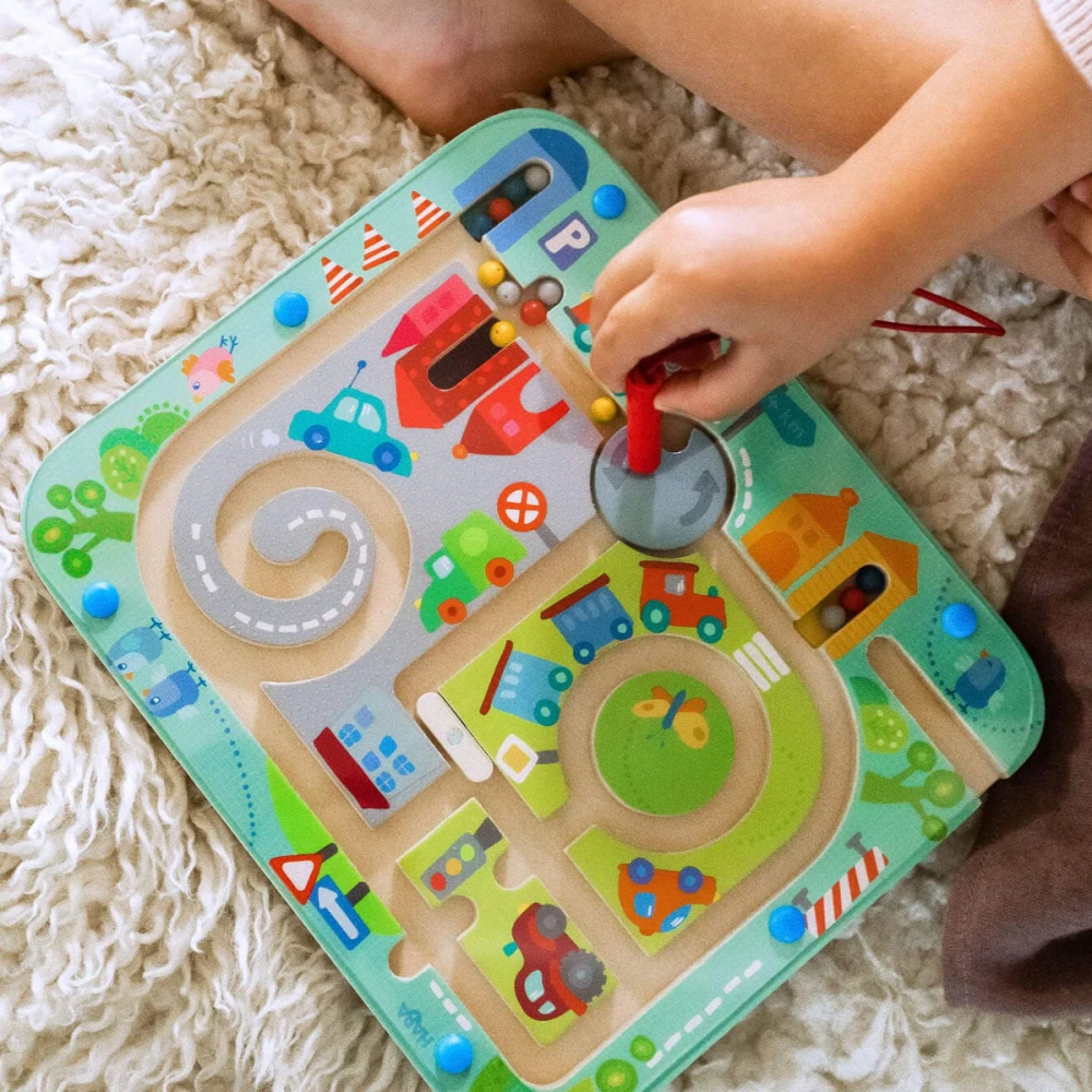 Joc Magnetic Labirintul Orasului HABA, Placa Senzoriala Educativa, Varsta 2-5 Ani [3]