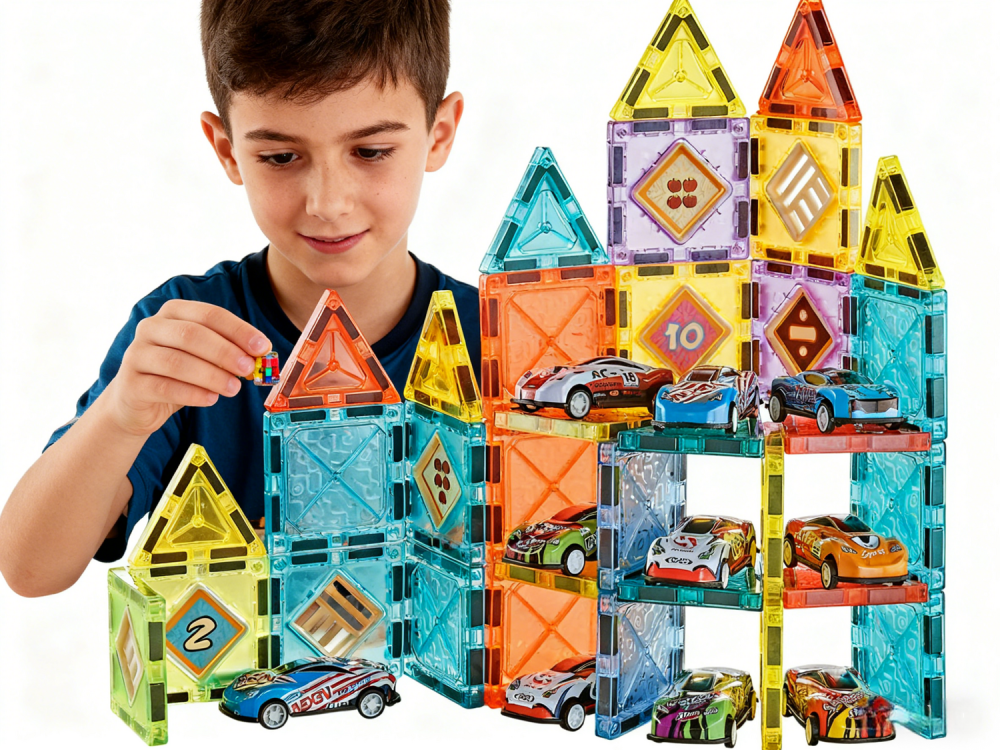 Joc magnetic - Parcarea masinutelor 59 piese (5.5 cm) [4]