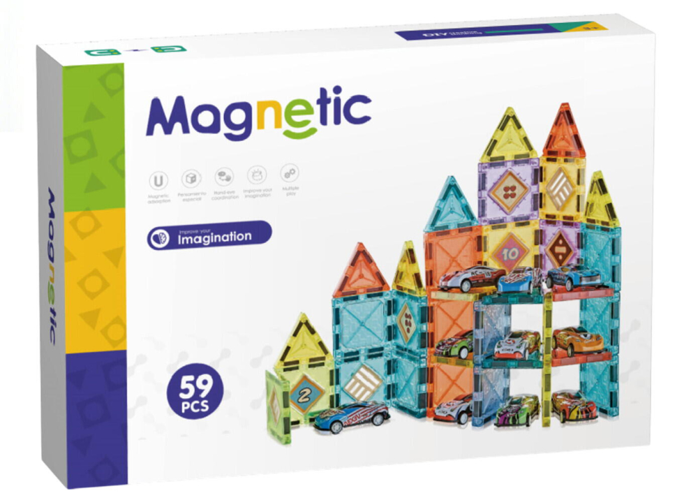 Joc magnetic - Parcarea masinutelor 59 piese (5.5 cm) [2]