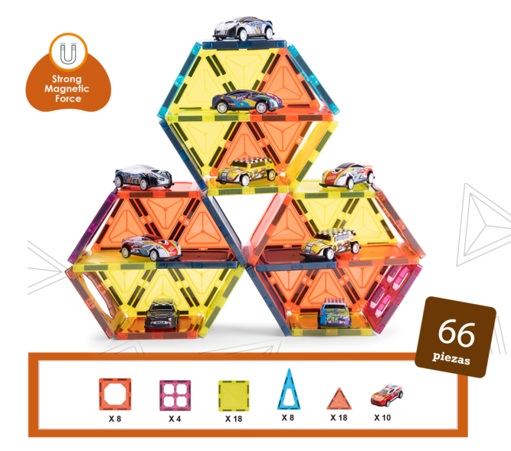 Joc magnetic - Parcarea masinutelor 66 piese (7.5 cm) [5]