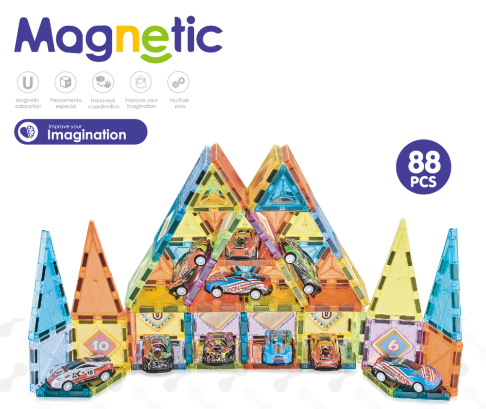 Joc magnetic - Parcarea masinutelor 88 piese (5.5 cm) [4]