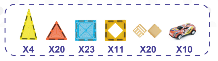 Joc magnetic - Parcarea masinutelor 88 piese (5.5 cm) [6]