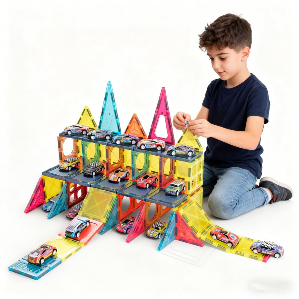 Joc magnetic - Parcarea masinutelor 94 piese (7.5 cm) [8]