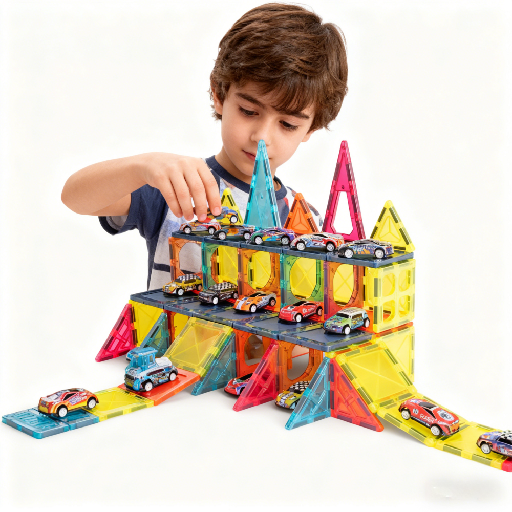 Joc magnetic - Parcarea masinutelor 94 piese (7.5 cm) [7]