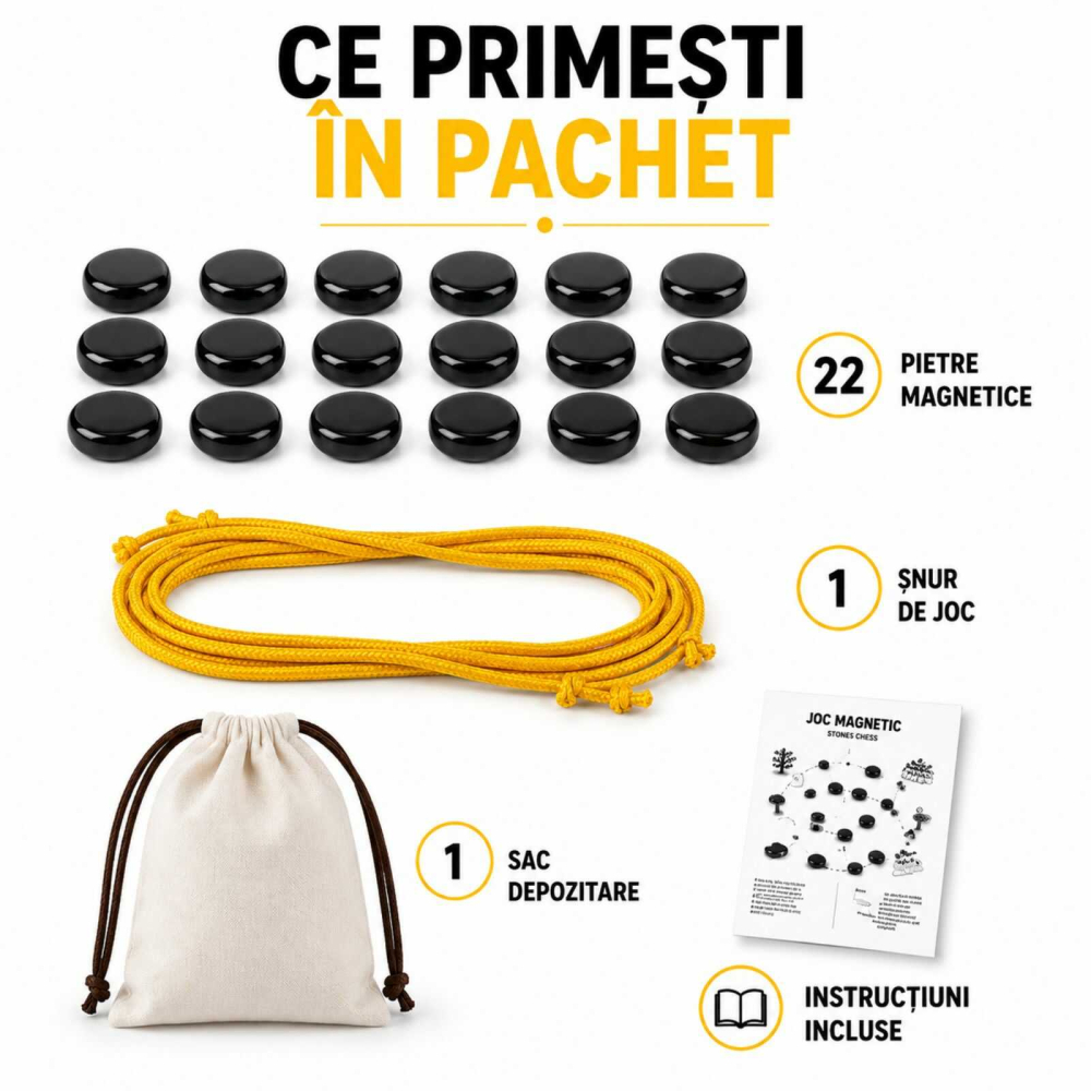 Joc Magnetic Stones Chess 22 Pietre Magnetice, Strategie [7]