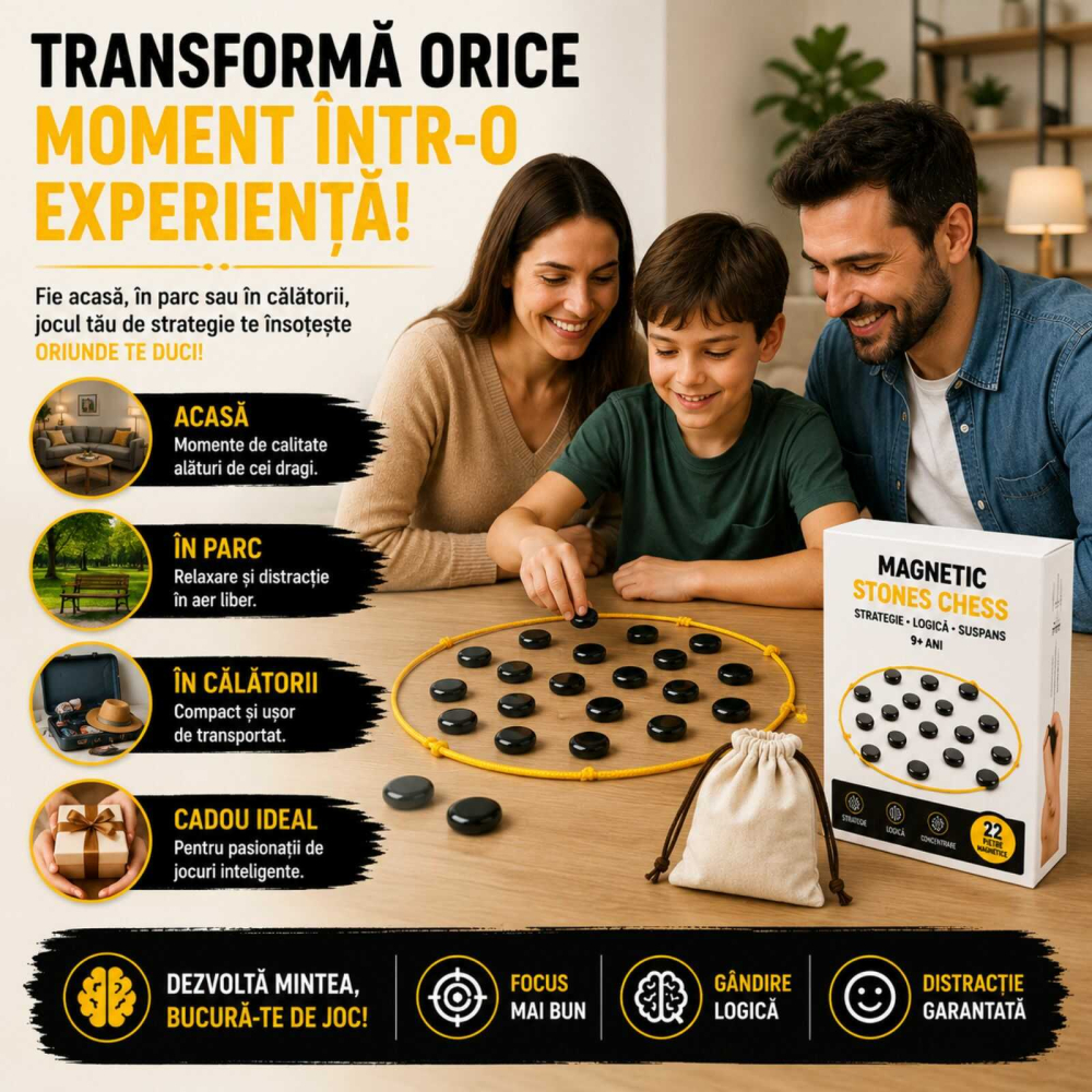 Joc Magnetic Stones Chess 22 Pietre Magnetice, Strategie [6]