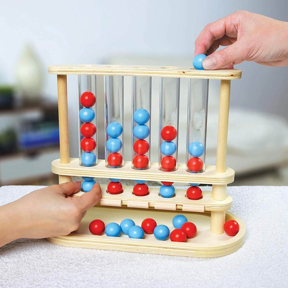 Joc marbles newton 5 in linie din lemn [3]