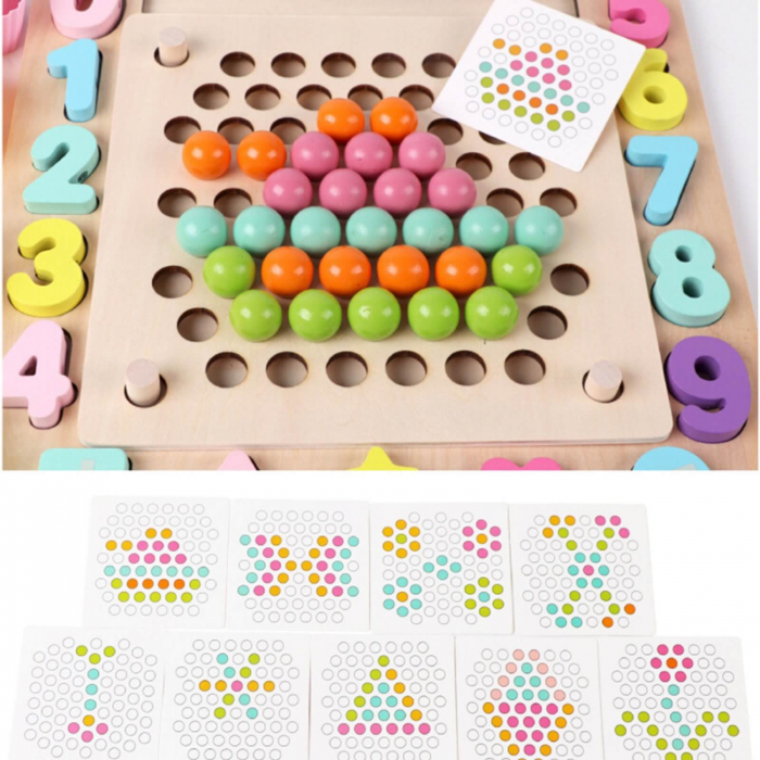 Jucarii Montessori pentru copii, joc de pescuit si memorie. [3]
