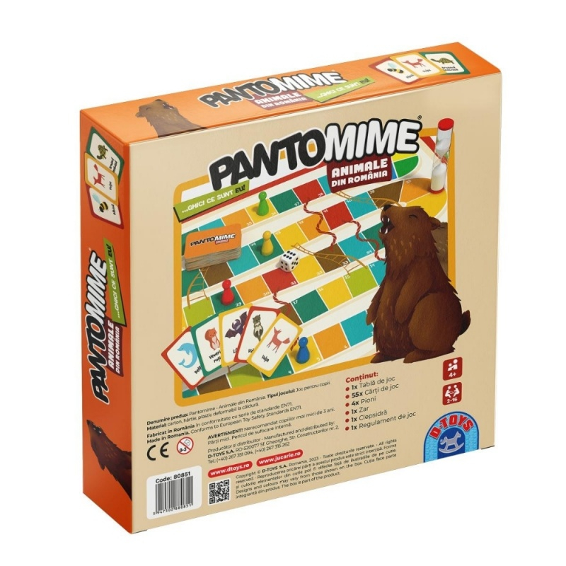 Joc pentru copii Pantomime-Animale din Romania, 2-16 jucatori, 4+ ani, 80851 [2]