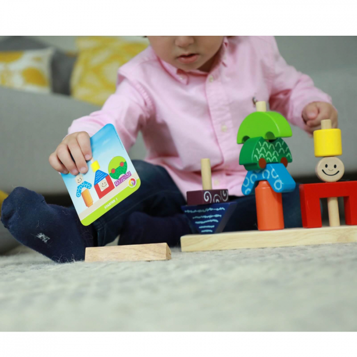 Joc educativ din lemn ⭐ Day and Night Puzzle, Smart Games [6]