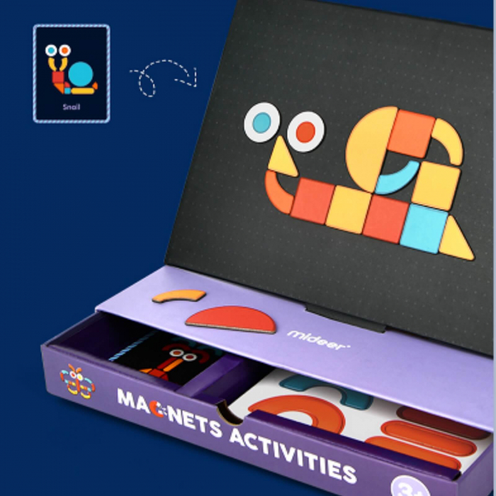 Joc Puzzle cu Magnet si Activitati Copii - Jucarii Premium MiDeer [6]