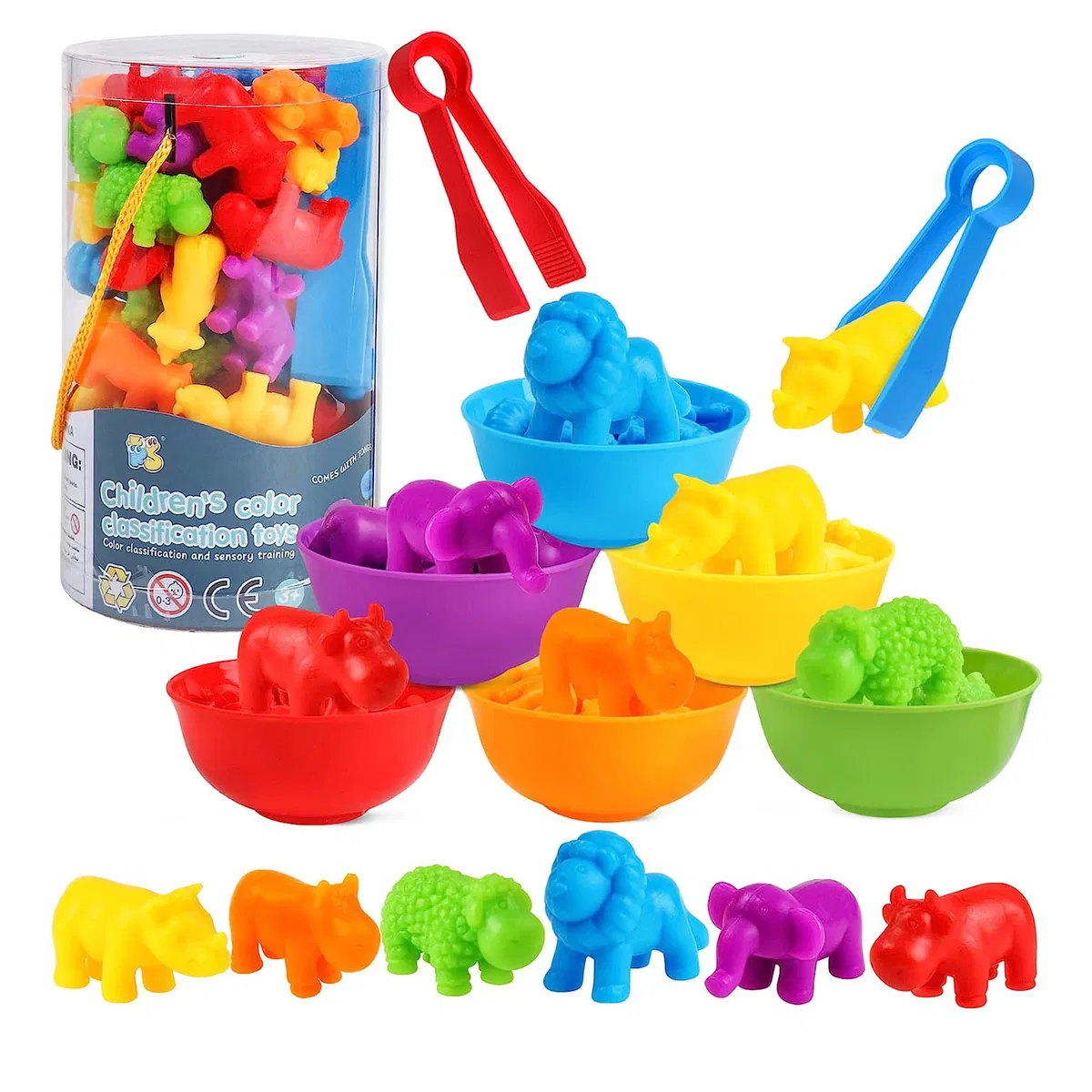 Joc sortare culori Animale Jungla 36 piese – invatare prin joaca [1]