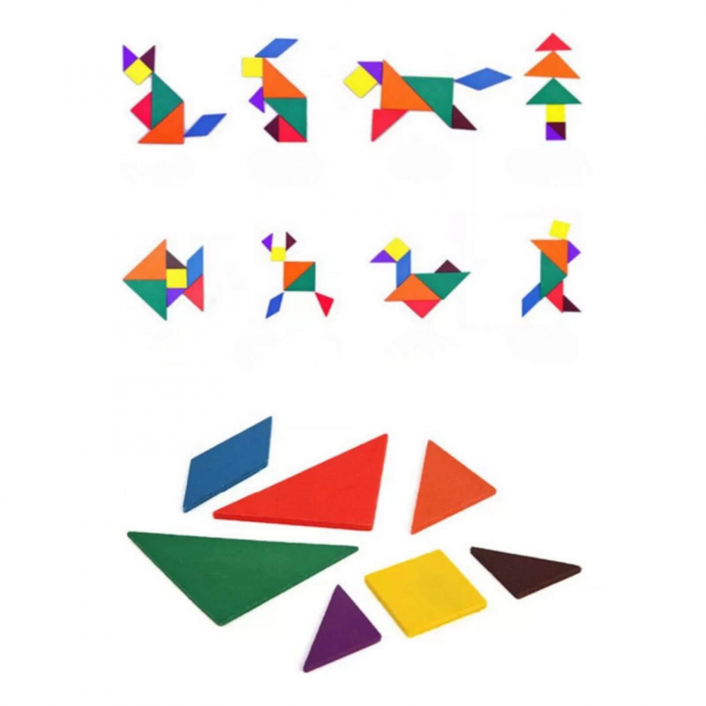 Puzzle educativ 3D tip Tangram, 16 piese 3 ani+ - Micostore.ro [8]