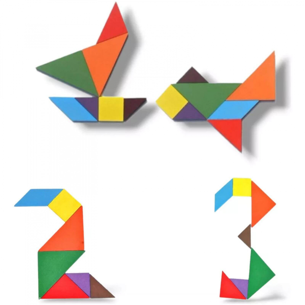 Puzzle educativ 3D tip Tangram, 16 piese 3 ani+ - Micostore.ro [5]