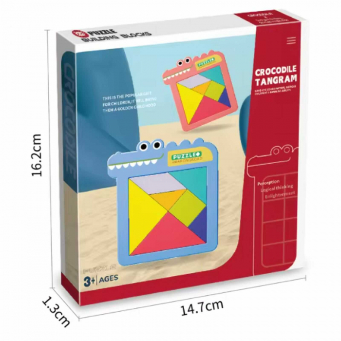 Joc Tangram cu 7 Piese din Plastic - Micostore.ro [4]