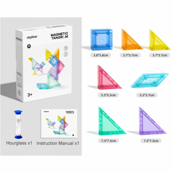 Joc Tangram Magnetic, 7 piese, Clepsidra si Brosura - Micostore.ro [8]
