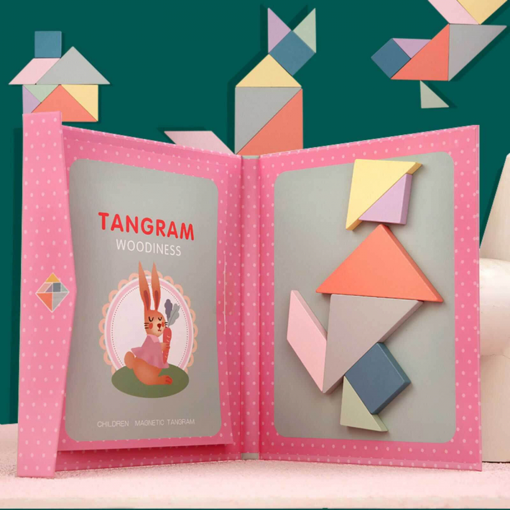 Carte Magnetica Tangram pentru copii, 48 de modele [4]