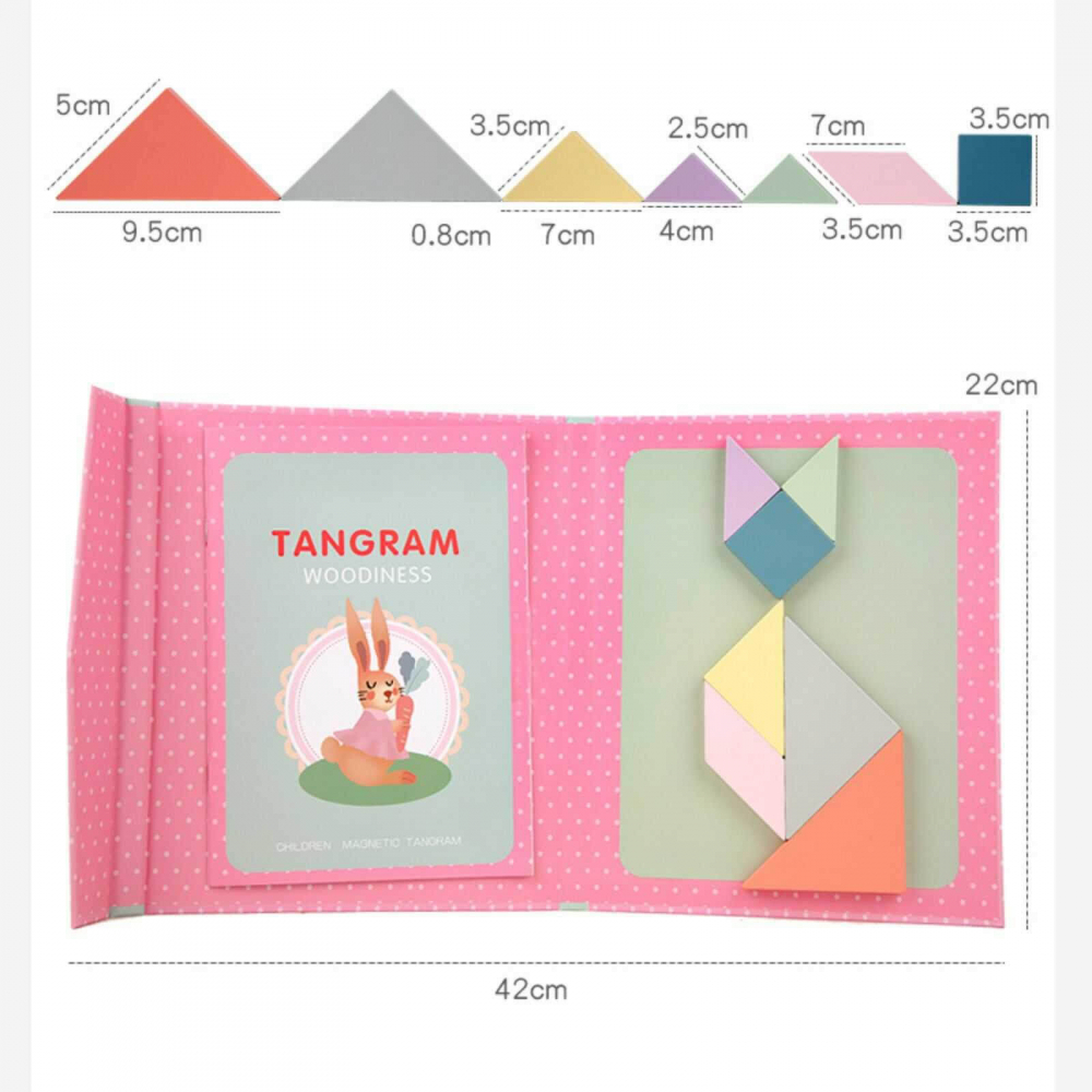 Carte Magnetica Tangram pentru copii, 48 de modele [7]